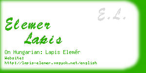 elemer lapis business card